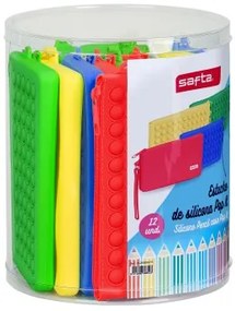 Astuccio Scuola Safta Pop It Piano Multicolore Set (12 Pezzi)