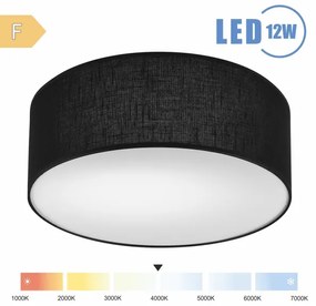Brilagi - Plafoniera LED SIRIJA LED/12W/230V diametro 35 cm nero