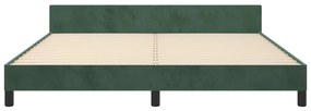 Giroletto con testiera verde scuro 180x200 cm in velluto