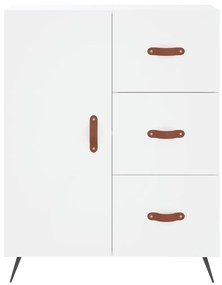 Credenza Bianca 69,5x34x180 cm in Legno Multistrato