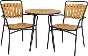 Tavolo da pranzo da giardino rotondo in teak massiccio ø 70 cm Cleveland – House Nordic