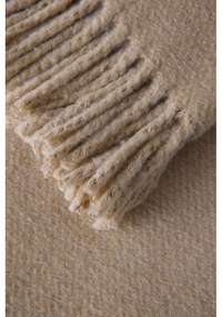 Plaid marrone con basi di cotone, 140 x 180 cm Plain - Euromant