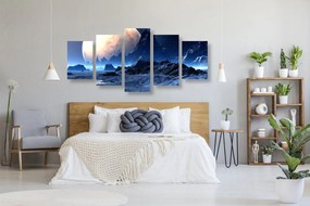Quadri 5 pezzi – Paesaggio fantastico