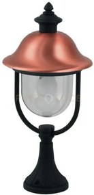 Lume-paletto venezia nero e rame 1 luce attacco e27 ip44 25x53,8cm