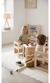 Sedie per bambini in legno in set di 3 pezzi Natural - Little Nice Things
