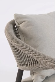 Set di mobili da giardino color kaki/grigio tortora in alluminio per 2 persone Millor – Bizzotto