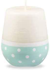 Candela bianco-turchese, tempo di combustione 32 h Sweetness - Unipar