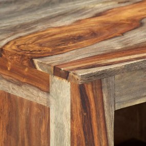 Credenza grigia 100x30x50 cm in legno massello di sheesham