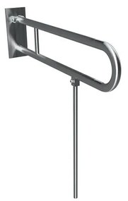 Staffa con piede di supporto 10x80 cm acciaio inossidabile/argento