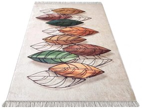 Tappeto moderno con motivo foglie Larghezza: 160 cm | Lunghezza: 220 cm