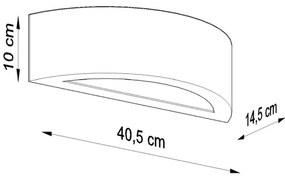 Applique ATENA 1xE27/60W/230V nera