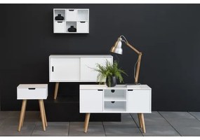 Comodino CARLY quercia/bianco