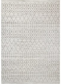 Tappeto Esterno Garden 24 Effetto Sisal - Design Geometrico Crema/Grigio