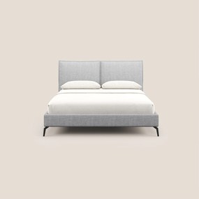 Cloe letto imbottito con piedi in metallo sfoderabile in tessuto fiammato impermeabile T06
