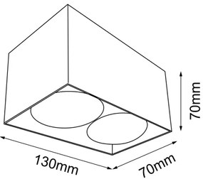 Brosline 1076 - Faretto CAGE 2xGU10/10W/230V nero
