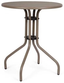 Tavolo da Esterno in Acciaio Cappuccino Ø60 cm – Compatto e Resistente