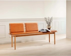 Panca in pelle marrone cognac Elba - Hammel Furniture