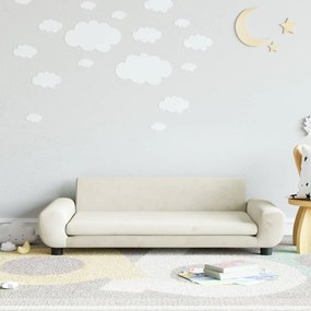 Divano Per Bambini Crema 100x54x33 Cm İn Velluto /