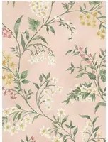 Nina Campbell Carta da parati Almora - Pink/ Yellow/ Sage