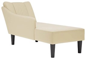 Sdraio Con Bracciolo Destro İn Tessuto Crema /