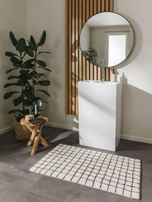 benuta Nest Tappeto da bagno Wavu Bianco 50x80 cm - Tappeto design moderno soggiorno