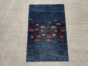 Loribaft Tappeto persiano 80 x 120 Blu (Iran) Annodato A Mano