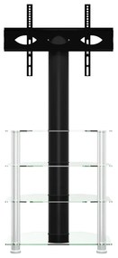 Supporto tv angolare 4 livelli per 32-70 pollici nero e argento