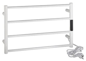 Portasciugamani 56x37 cm acciaio inox/bianco