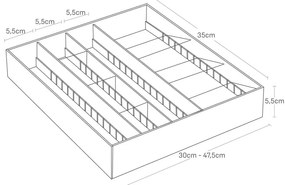 Credenza in plastica bianca per cassetto 47,5 x 35 cm - YAMAZAKI