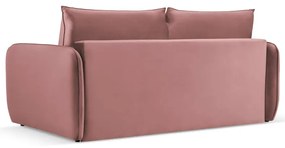 Divano letto in velluto rosa 194 cm Vienna - Cosmopolitan Design