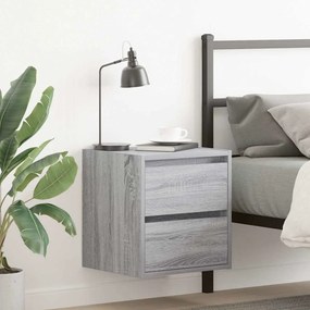 Comodino A Muro Grigio Sonoma 38x34x40 Cm /
