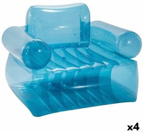 Poltrona da Piscina Gonfiabile Intex Azzurro Trasparente 109 x 79 x 107 cm (4 Unità)