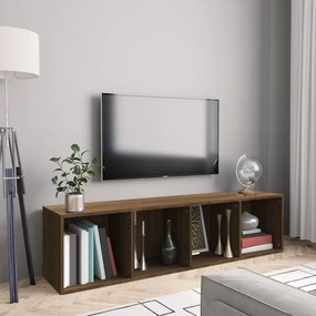 Libreria/Mobile TV Rovere Marrone 143x30x36cm Legno Multistrato