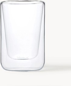 Tazze caffè in vetro a doppia parete Nero 2 pz
