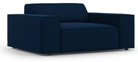 Poltrona in blu scuro con rivestimento in velluto Jodie – Micadoni Home