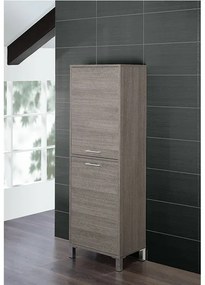 Colonna Portabiancheria L.53 Rovere Scuro con cesta inclusa