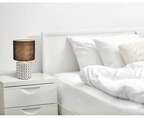 Globo 21626C - Lampada da tavolo VALENTINO 1xE14/40W/230V nero/argento