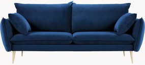 Divano 3 posti effetto velluto Elio, larg. 228 cm