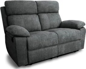Divano Recliner Key 2 Posti 145x93x101 Cm Tessuto Grigio