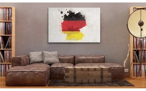 Quadro Mappa della Germania  Colore Bianco, Dimensioni e Misure 60x40