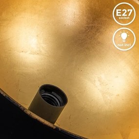 B.K. Licht 1322 - Plafoniera 1xE27/60W/230V nero/oro