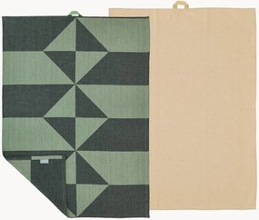 Set di 2 strofinacci in cotone Twist