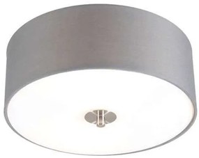 Lampada da soffitto rustica grigia 30 cm - Drum