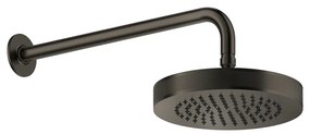 Soffione doccia anticalcare con braccio a parete orientabile black xl inciso 58185 gessi