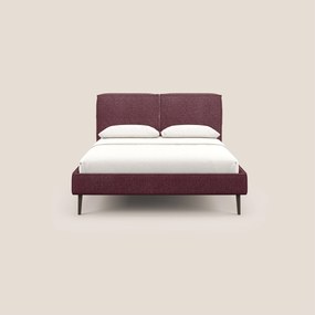 Isotta letto imbottito completamente sfoderabile in morbido tessuti impermeabile T10 bordeaux
