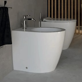 Bidet a Terra Ercos "Kite" Bianco Lucido