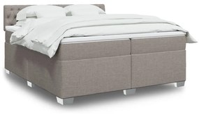 Giroletto A Molle Con Materasso Tortora 200x200 Cm İn Tessuto /