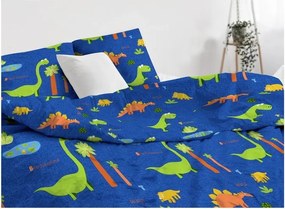 Set copripiumino e federa da bambini blu per letto singolo 140x200 cm Dinolar – Mijolnir