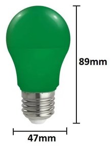 Lampadina LED E27 5W VERDE Colore Verde