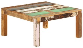 Tavolino Da Salotto 80x80x40 Cm İn Legno Massello Di Recupero /